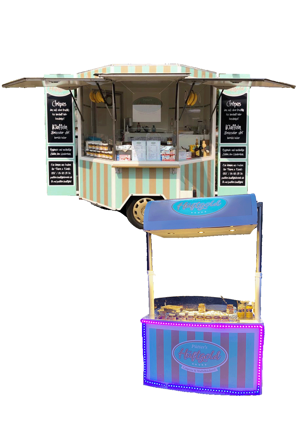 Pütters Hüftgold Crepe Wagen und Theke